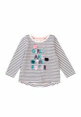 Лонгслів "Girls are the Future" Смугастий Minoti | Магазин детской одежды Baby Avenue Лонгслів "Girls are the Future" Смугастий Minoti